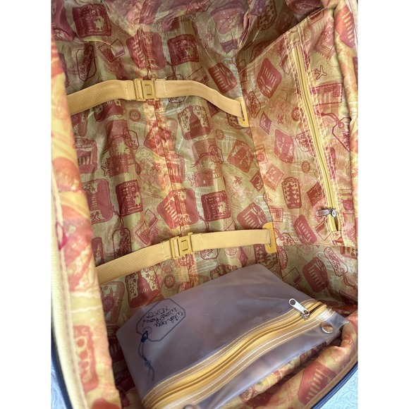 Samantha Brown Red Croc Embossed Carry On Luggage Spinner Wheels Travel Bag - Picture 10 of 13